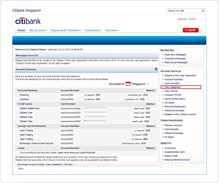 Citibank Statement