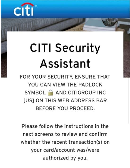 Citi Security Assistant – Push Notification Chatbot